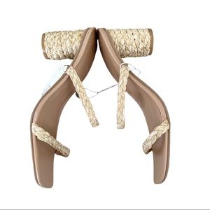 New! A New Day Cass Square Toe Woven Heels Sandals